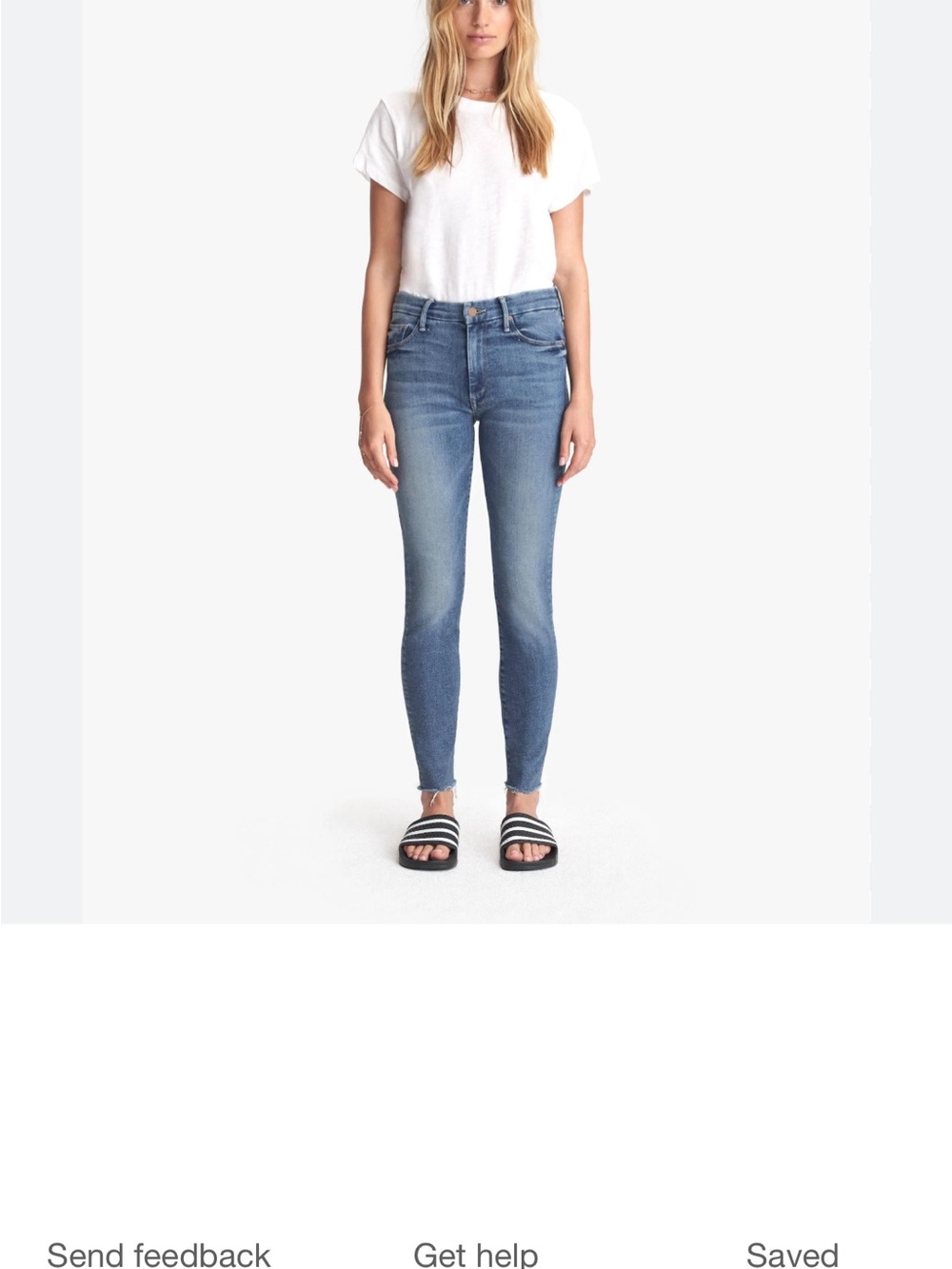 MOTHER Slim High-Rise Skinny Jeans in Medium Blue Wash